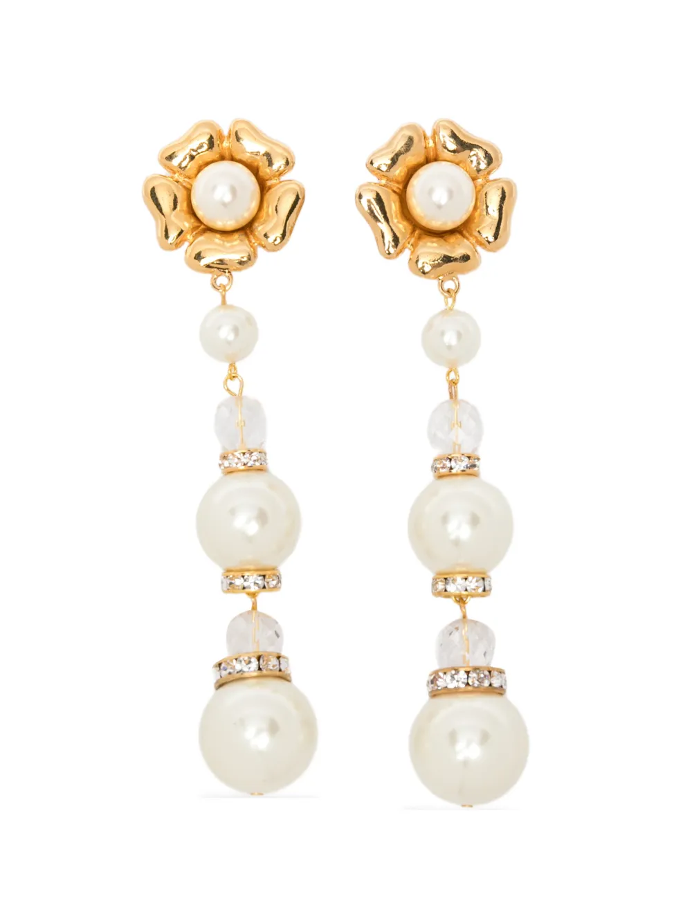 Alessandra Rich faux-pearl drop earrings