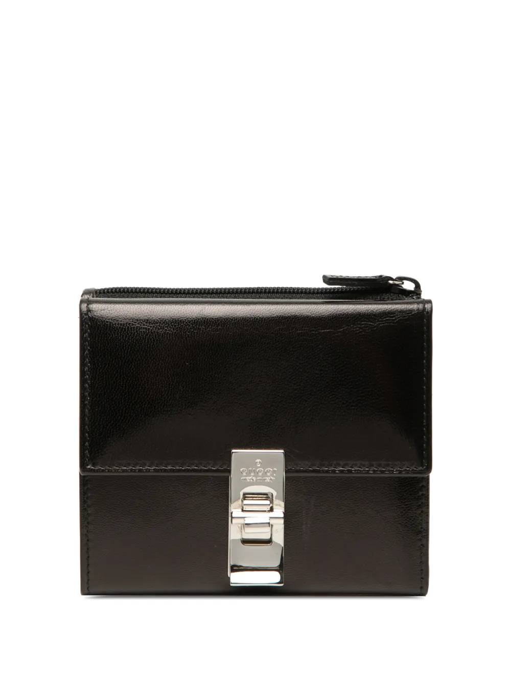 Gucci Pre-Owned 2000-2015 Calfskin Metal Clasp Bifold Wallet small wallets - Nero