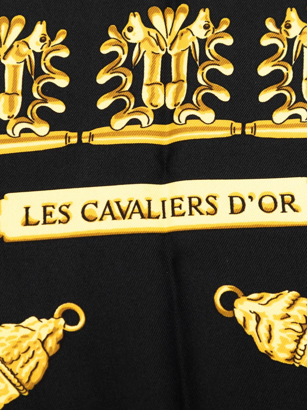 Hermès Pre-Owned 20th Century Les Cavaliers d Or 90 シルクスカーフ