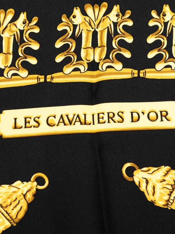 Hermès Pre-Owned 20th Century Les Cavaliers d Or Silk Scarf 90