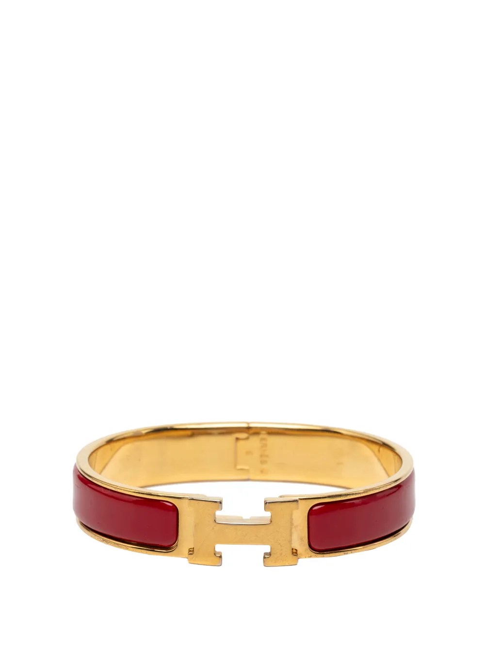 Hermès Pre-Owned 2000-2026 Narrow Enamel Clic H Bracelet PM costume bracelet - Rot