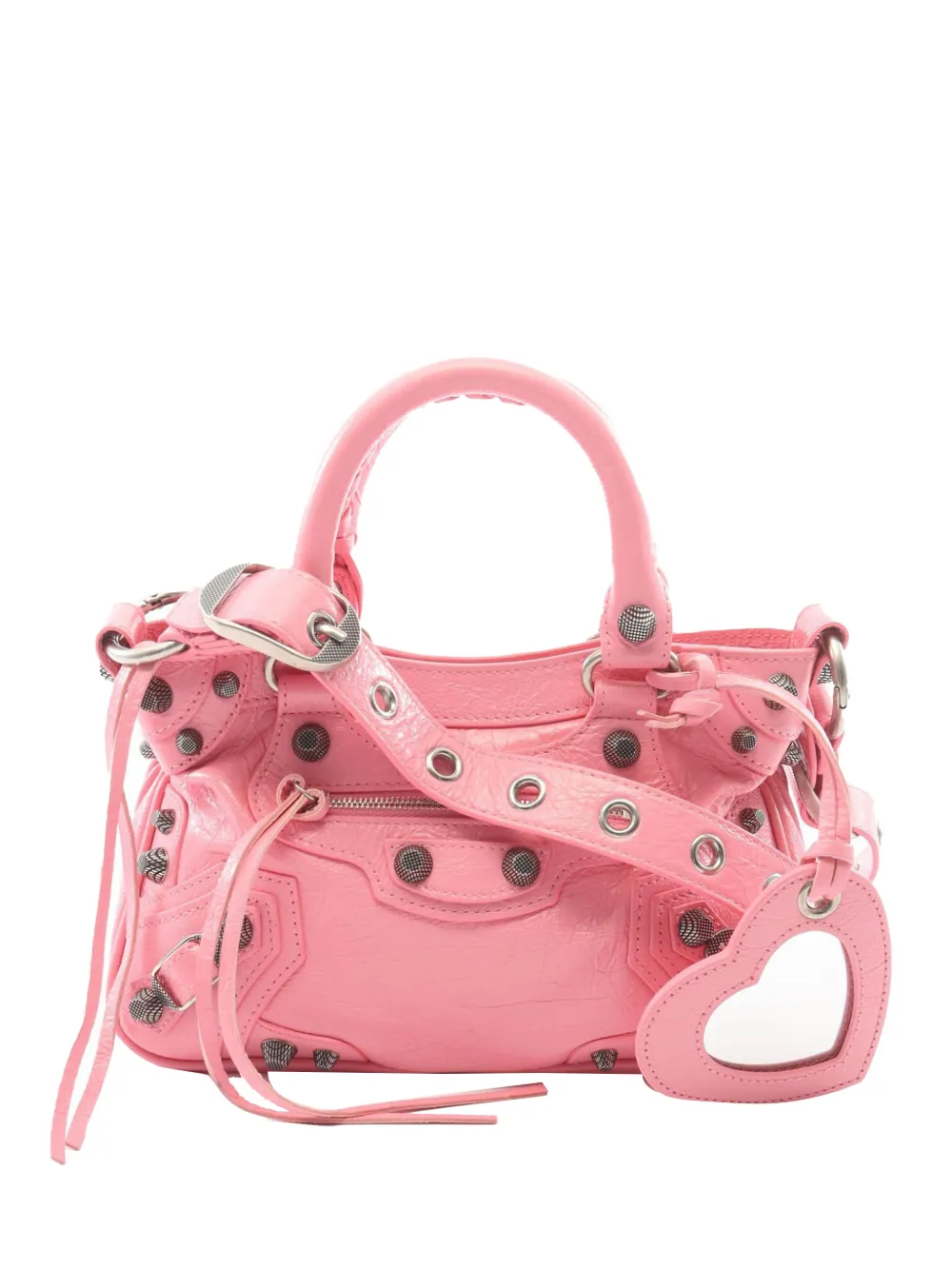 Balenciaga Pre-Owned 2018-2026 Small Lambskin Motocross Neo Cagole satchel - Rosa