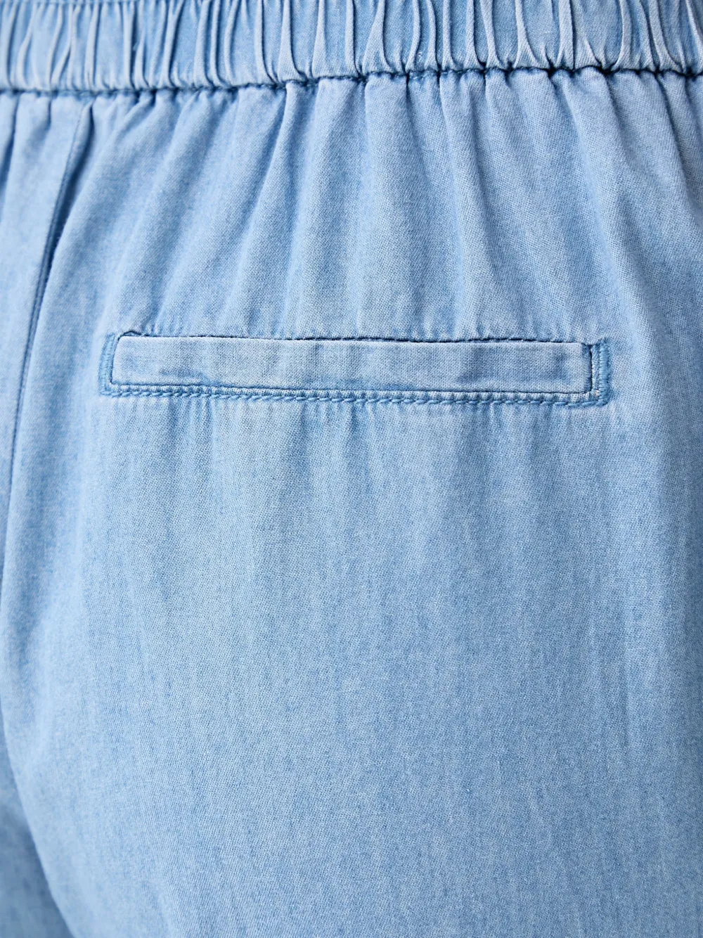 Benetton Broek met toelopende pijpen en elastische tailleband Blauw