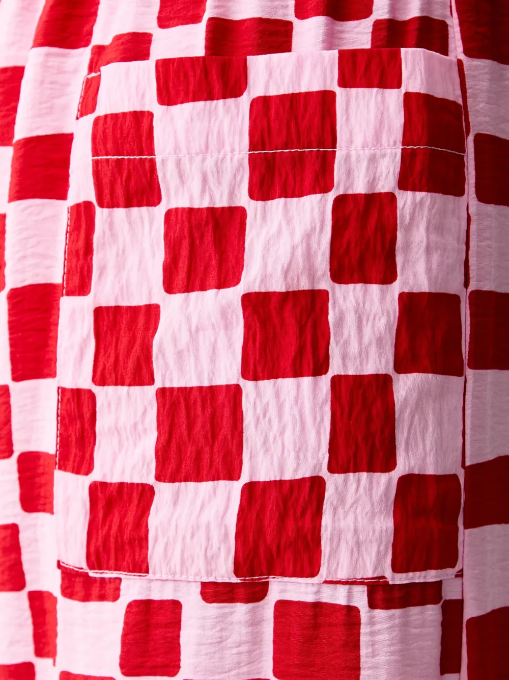 Benetton Palazzo broek met geruite print Rood