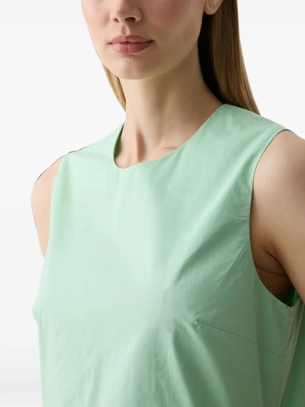 Benetton Mouwloze maxi-jurk met uitgesneden details Groen