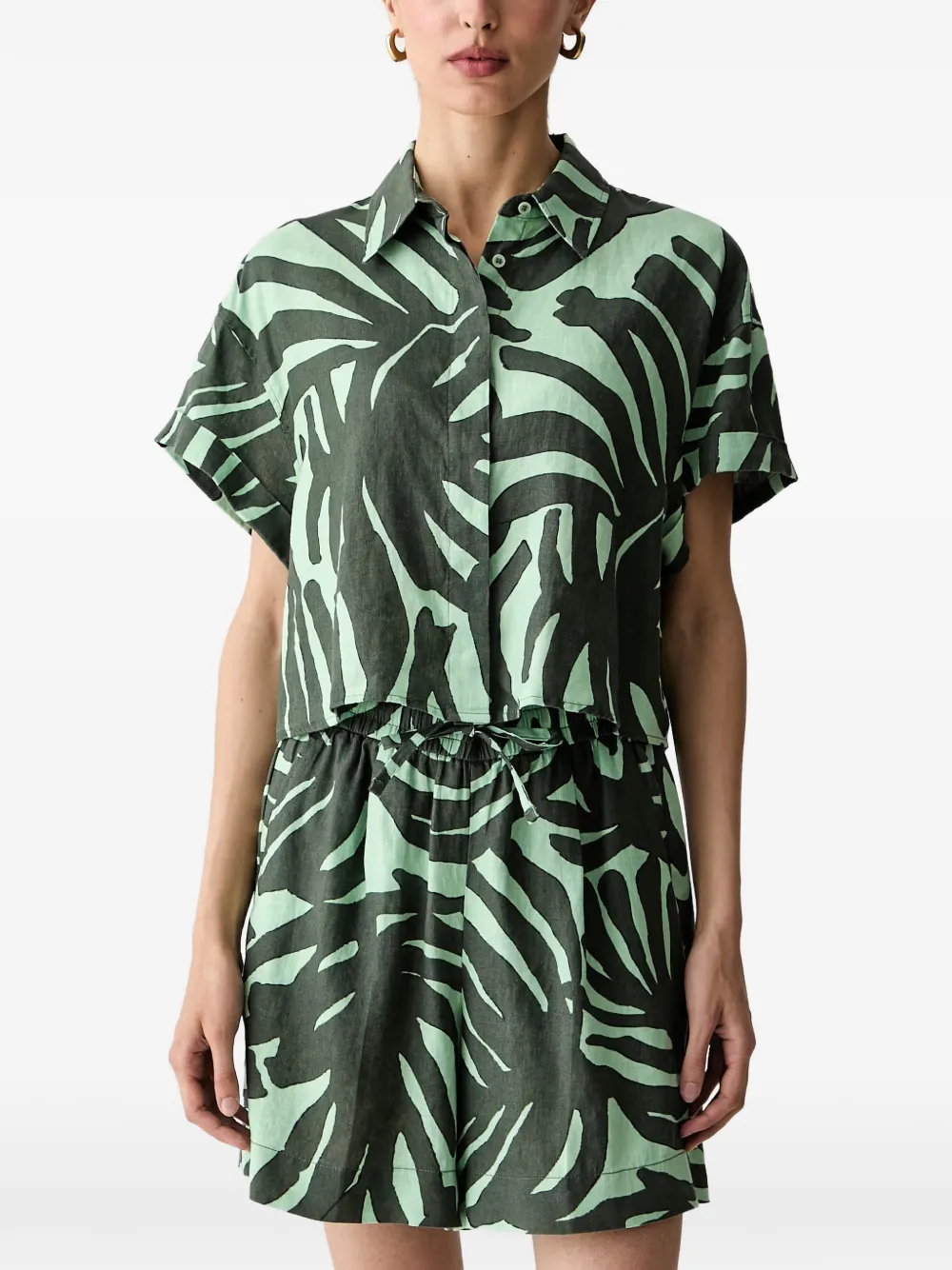Benetton Camicia con stampa - Verde