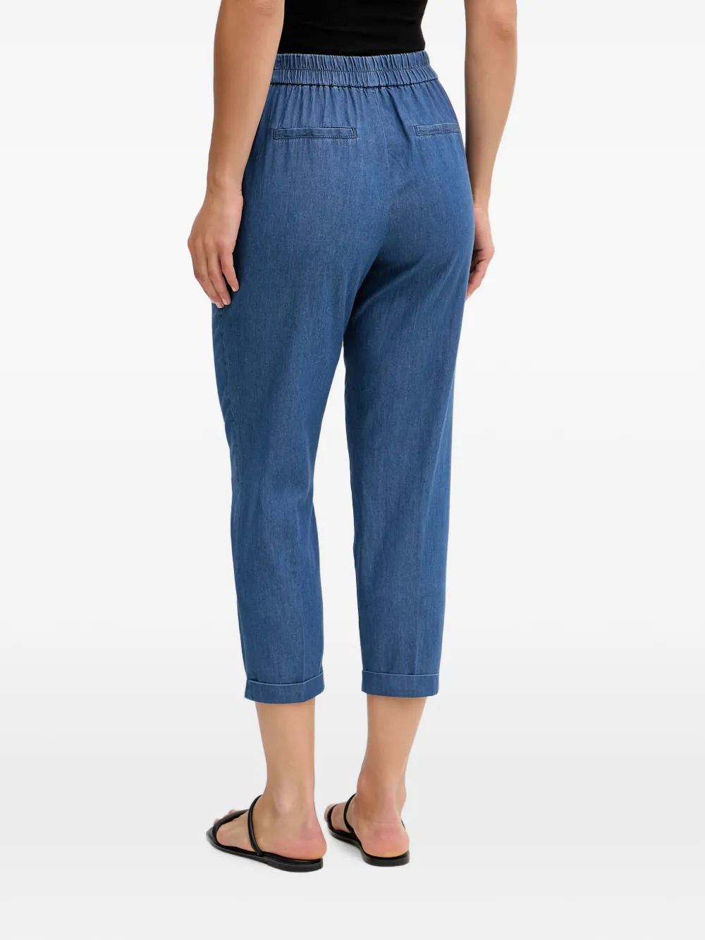 Benetton Cropped broek Blauw