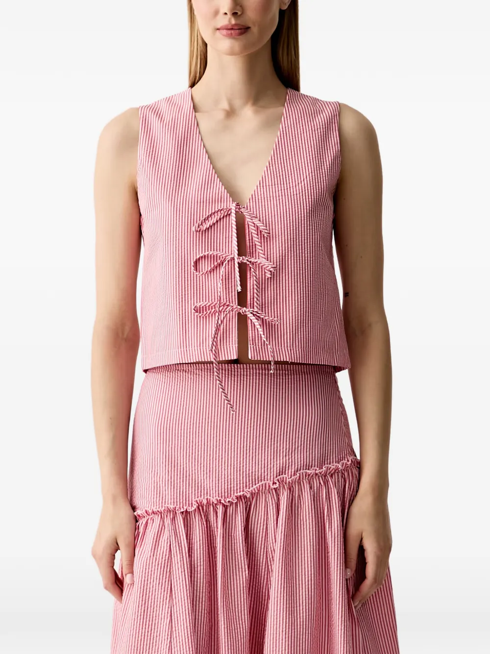 Benetton Gestreiftes Top - Rot
