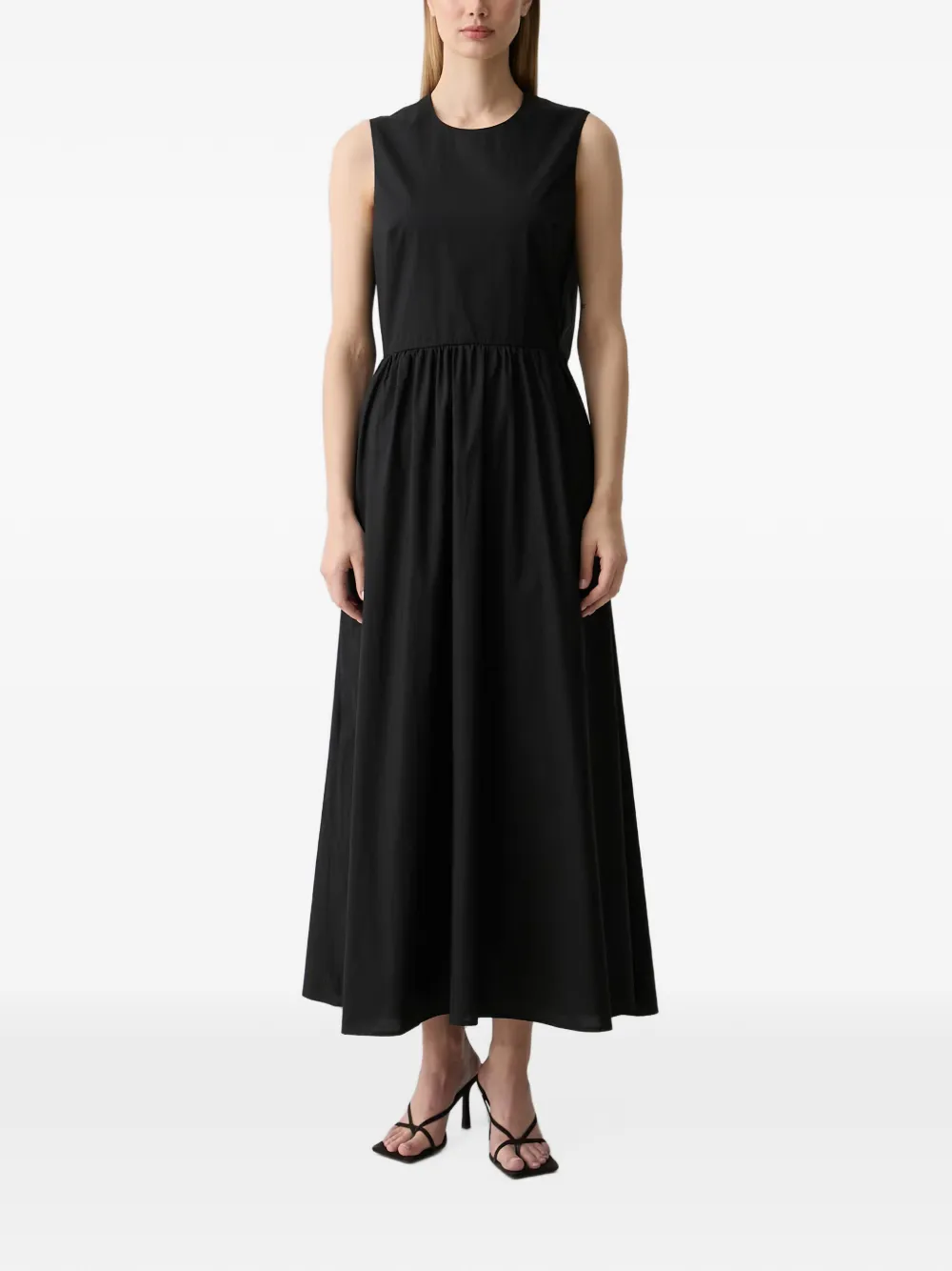 Benetton Mouwloze maxi-jurk met uitgesneden details Zwart