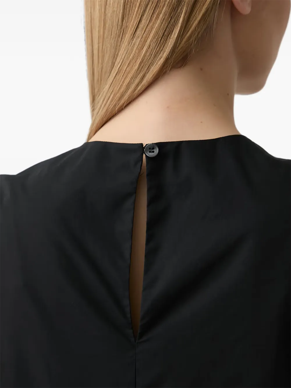 Benetton Mouwloze maxi-jurk met uitgesneden details Zwart