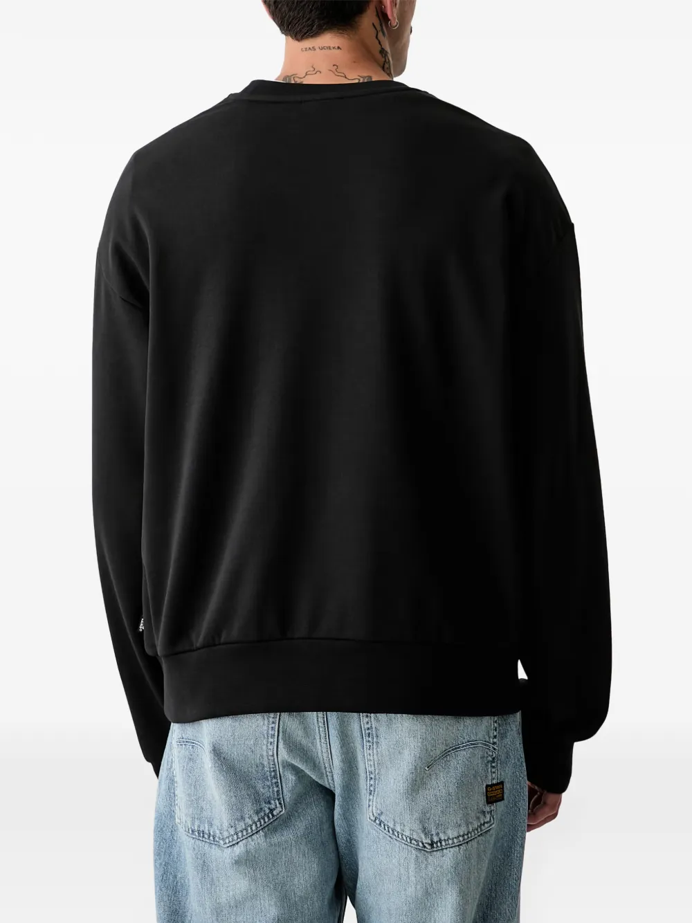 Vans logo-print crew-neck sweater Zwart