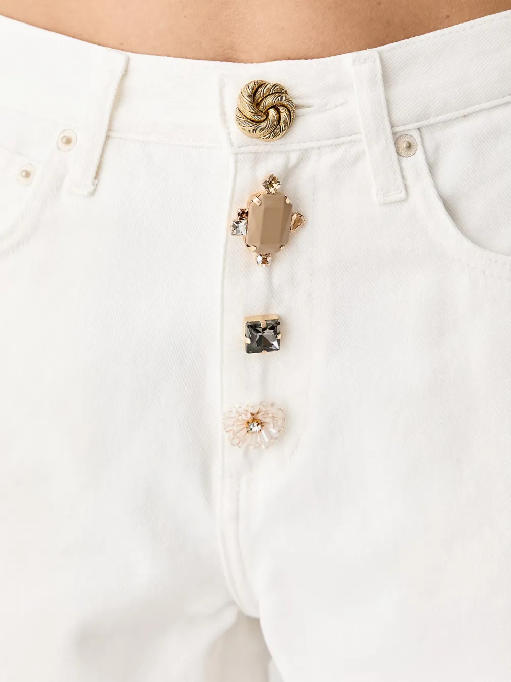 VICOLO Shorts verfraaid met knopen Wit
