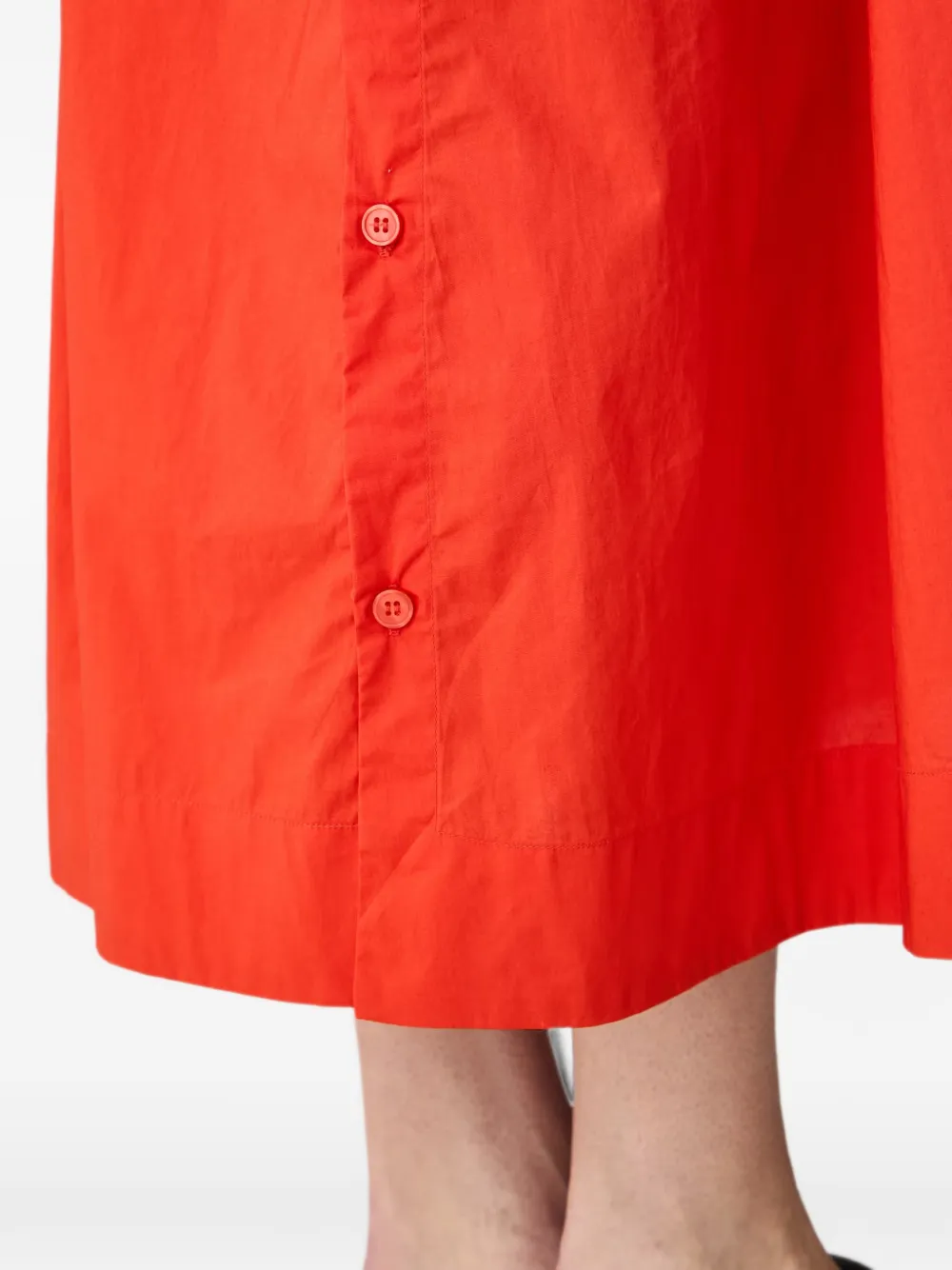 Benetton Losvallende maxi-jurk met striksluiting Rood