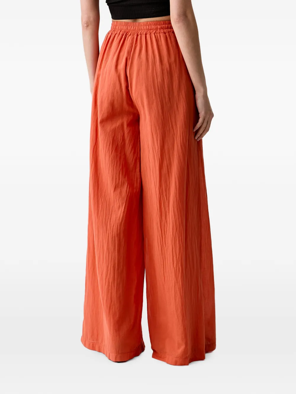 VICOLO Broek met wijde pijpen en trekkoord Oranje