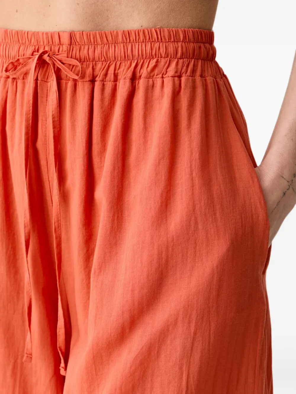 VICOLO Broek met wijde pijpen en trekkoord Oranje