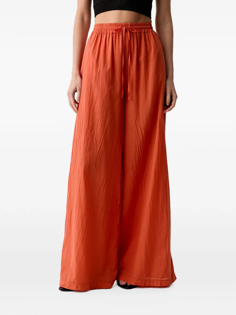 VICOLO drawstring wide-leg trousers