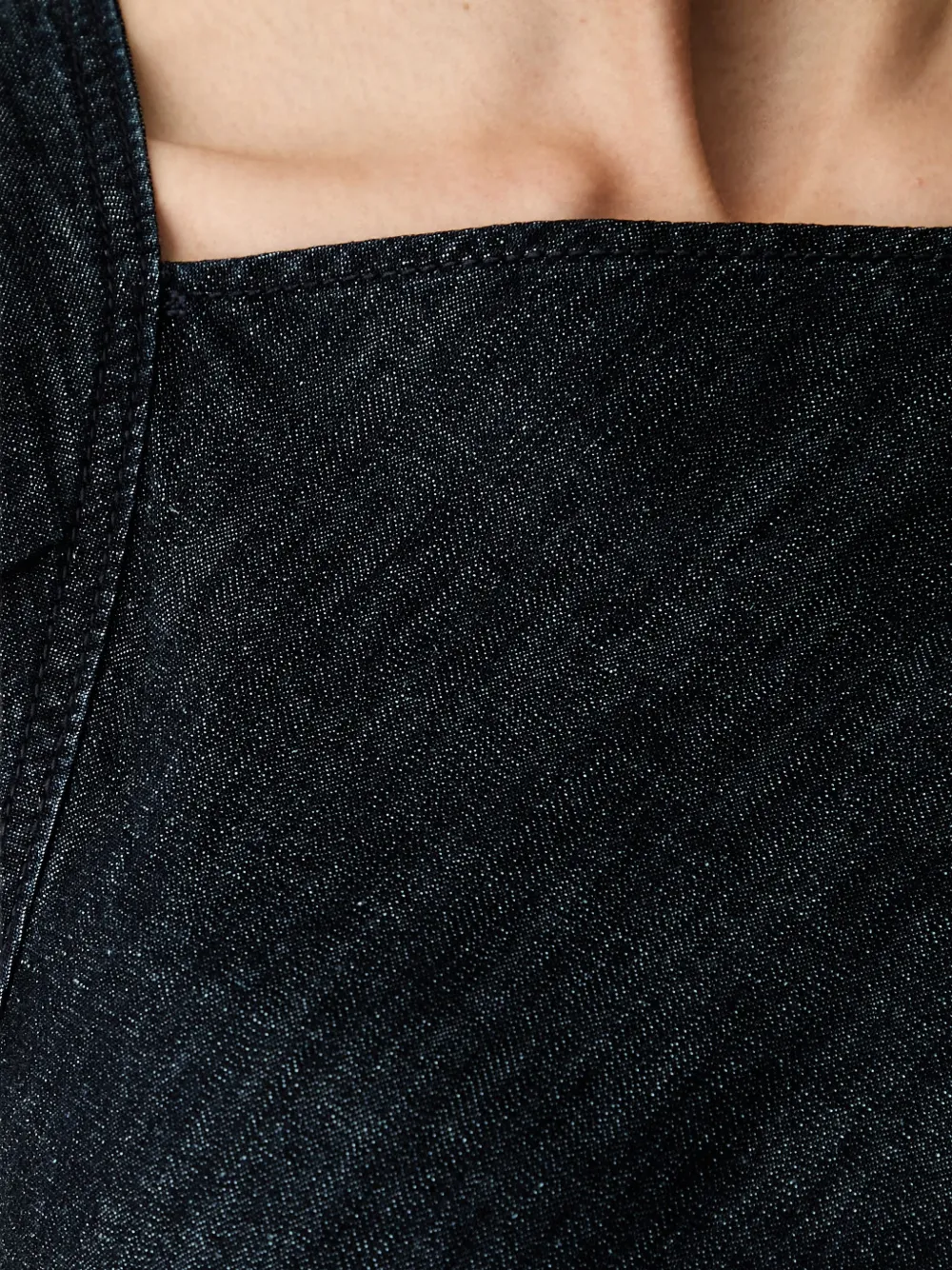 Benetton Midi-jurk met vierkante hals Blauw