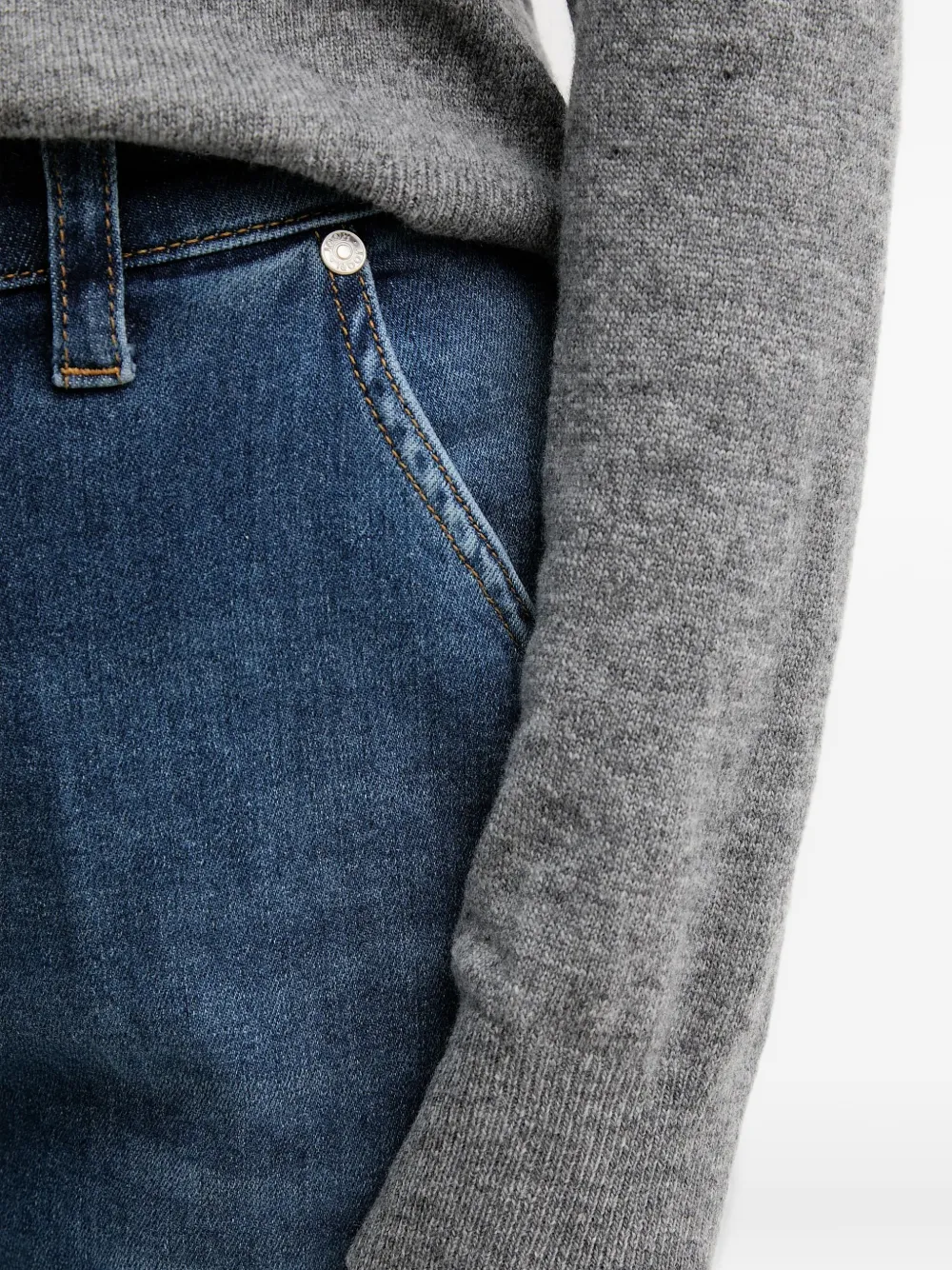 Benetton Trui met V-hals Grijs