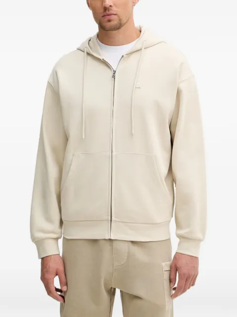 Benetton zip-up drawstring hoodie