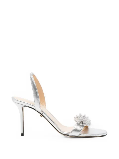 MACH & MACH crystal-embellished leather sandals