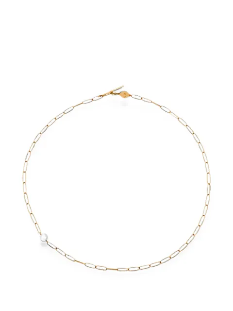 TinyOm collar en oro amarillo de 18 ct con perla