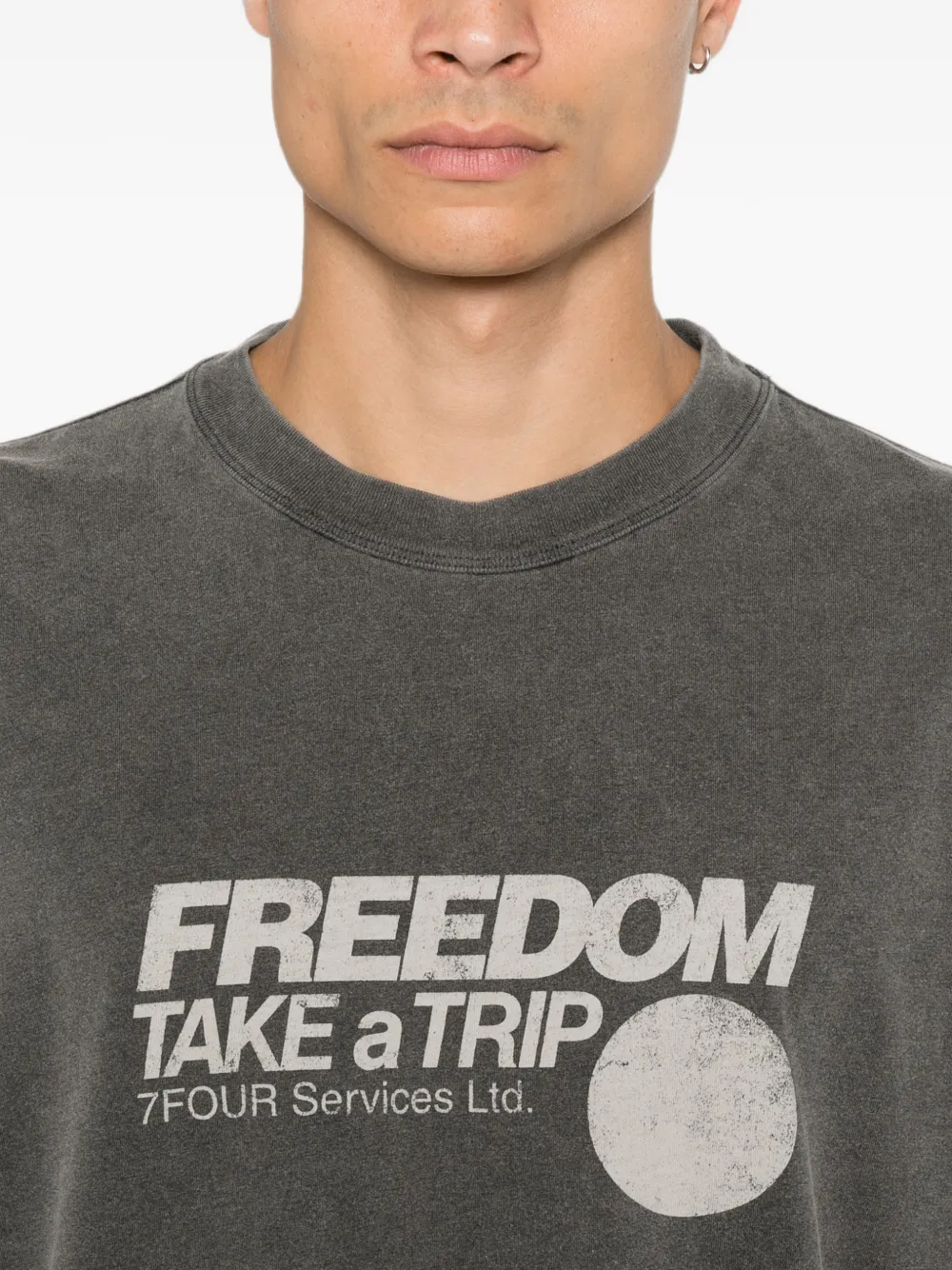 7 For All Mankind T-shirt met print Grijs