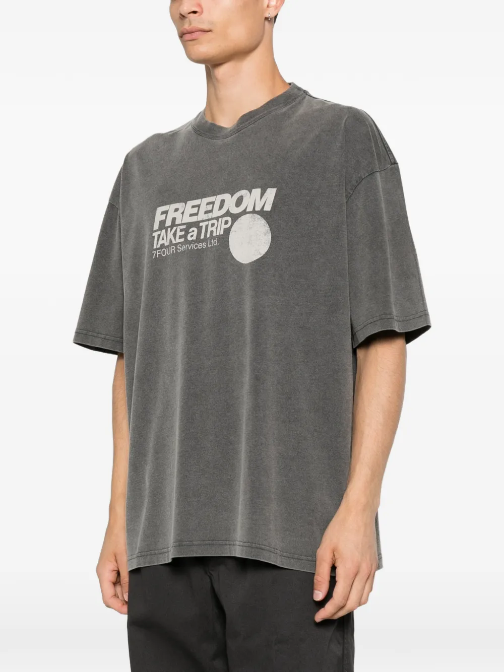 7 For All Mankind T-shirt met print Grijs