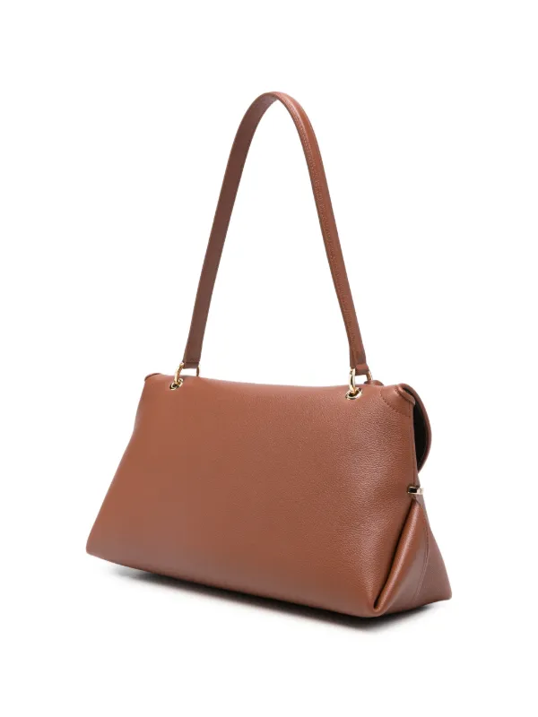 Ferragamo Gancini flip-lock Shoulder Bag | Brown | FARFETCH