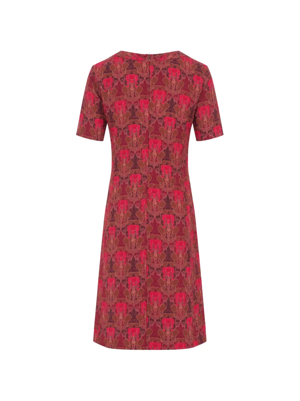 Laura Urbinati Midi-jurk met bloemenprint Rood