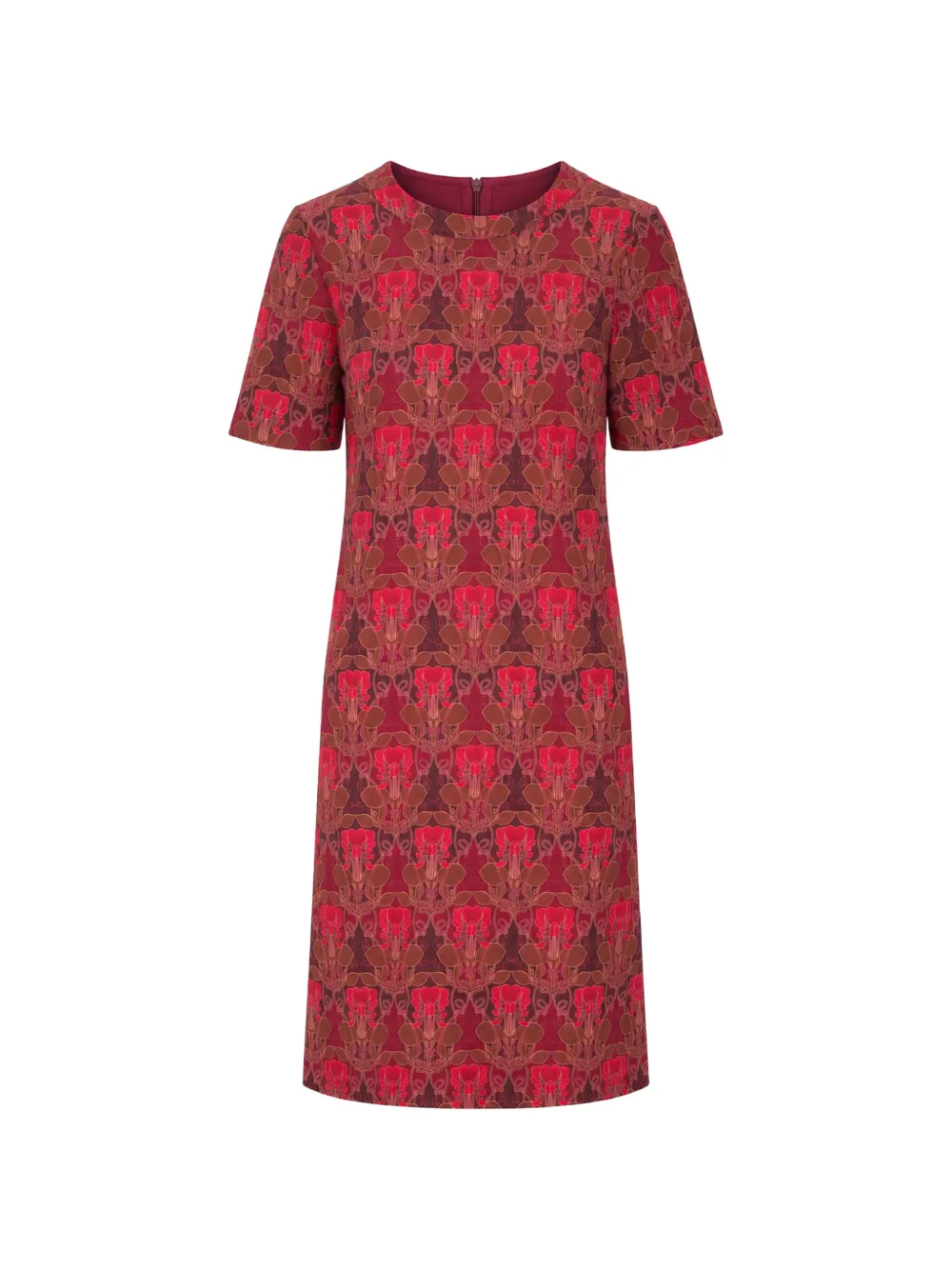 Laura Urbinati floral-print short-sleeve midi dress - Rosso