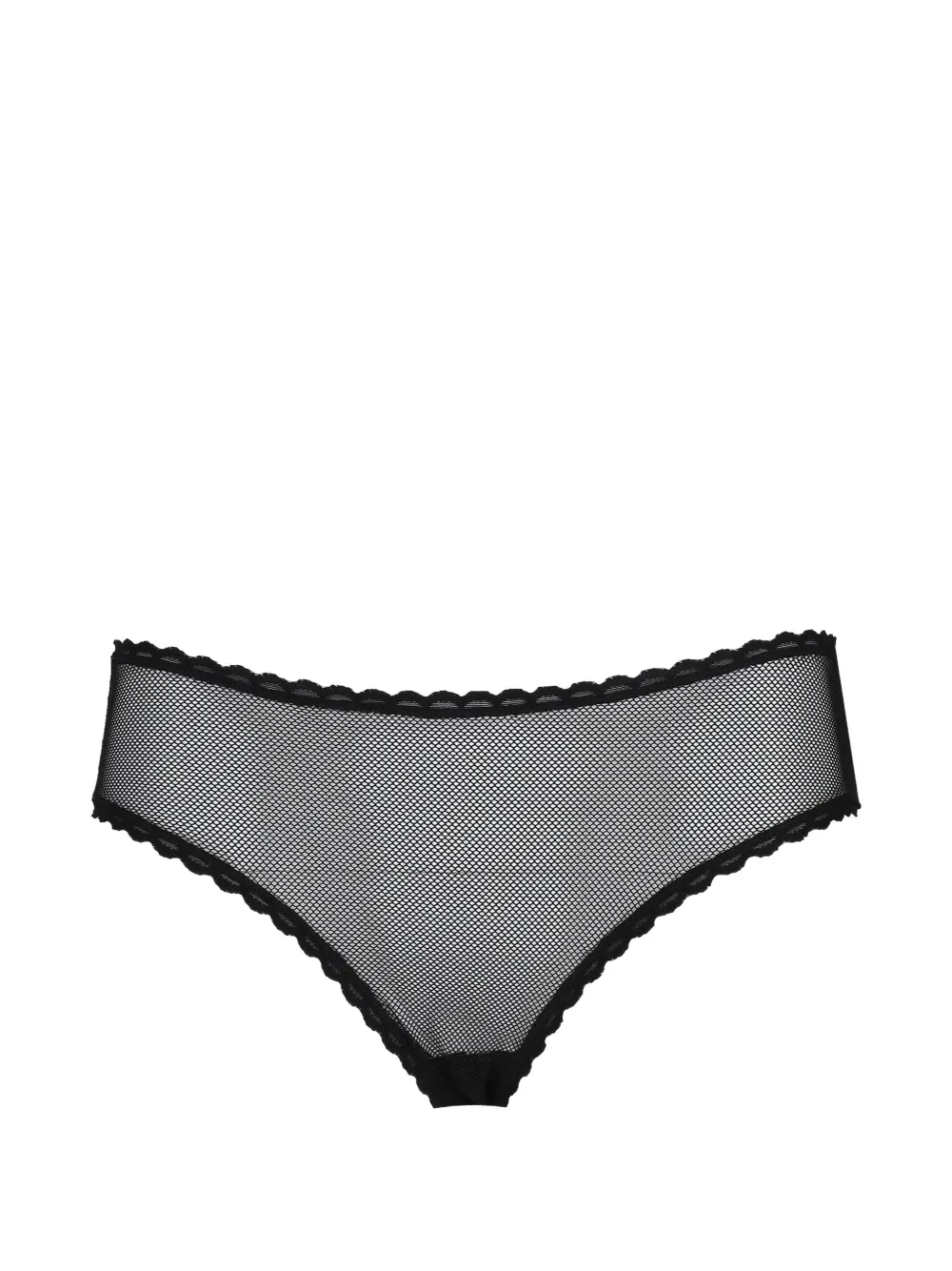 Laura Urbinati culotte à bords festonnés en mesh - Noir Laura Urbinati culotte à bords festonnés en mesh - Noir
