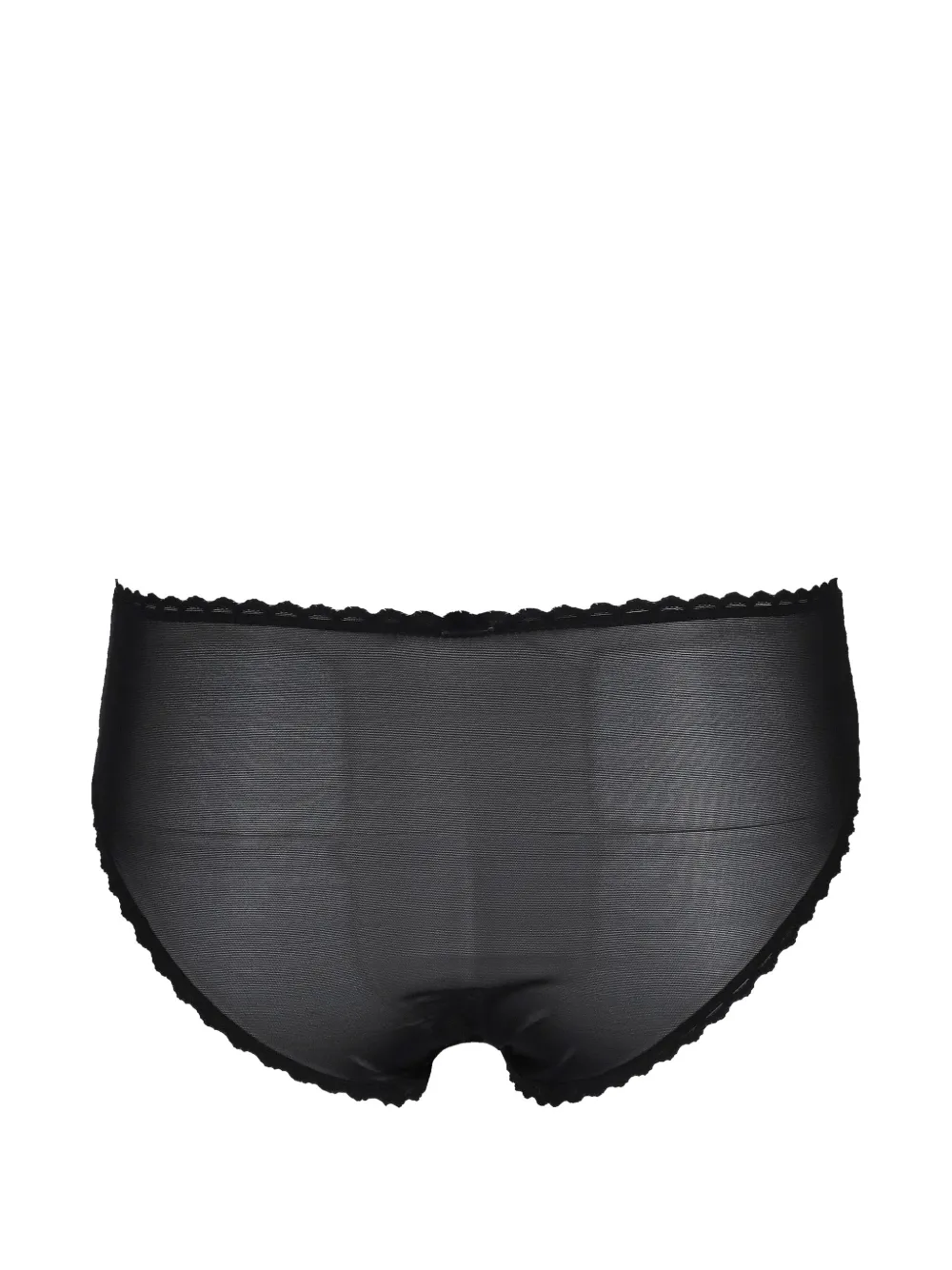 Laura Urbinati Mesh slip met gewelfde afwerking Zwart