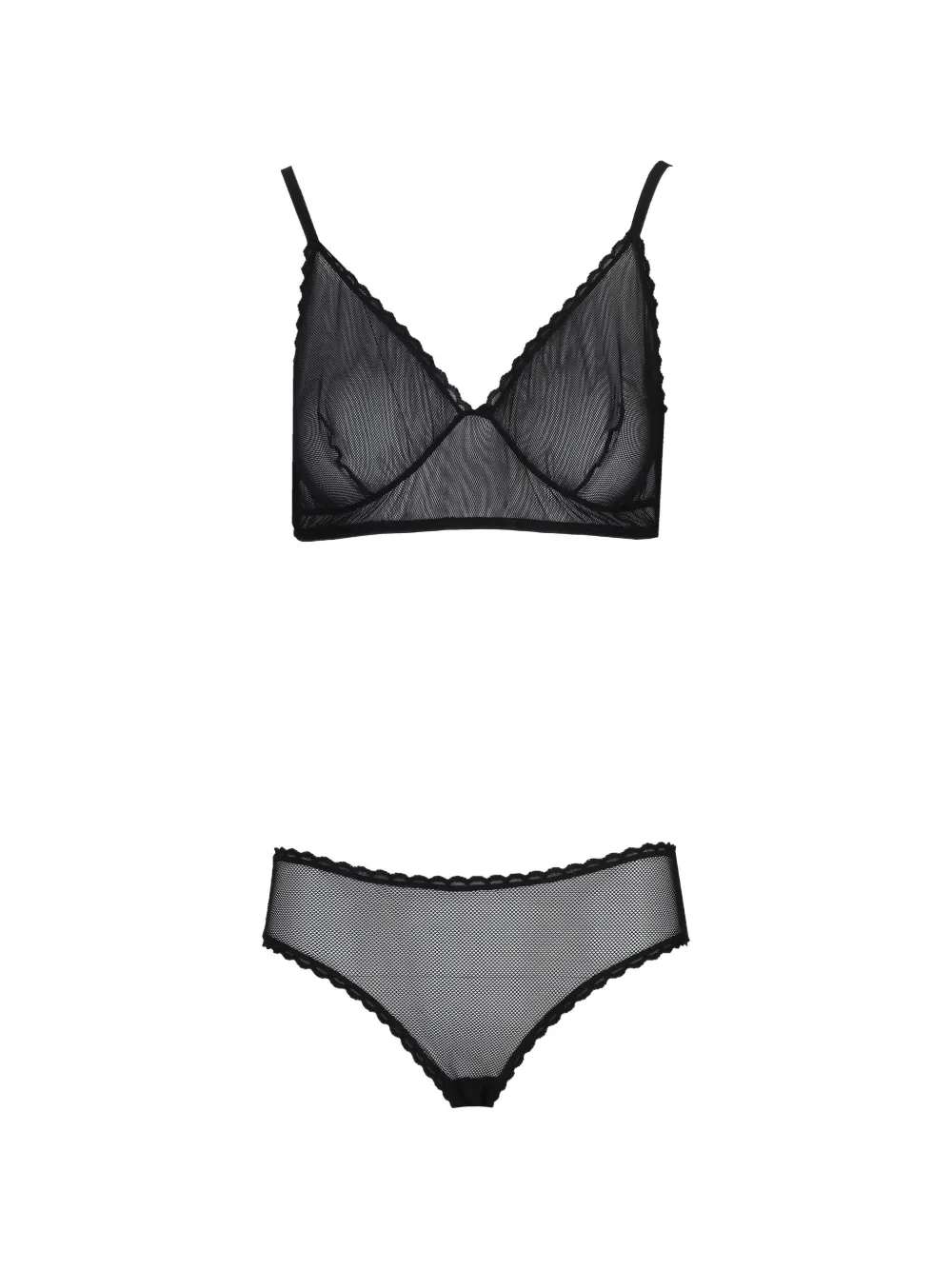 Laura Urbinati Mesh slip met gewelfde afwerking Zwart