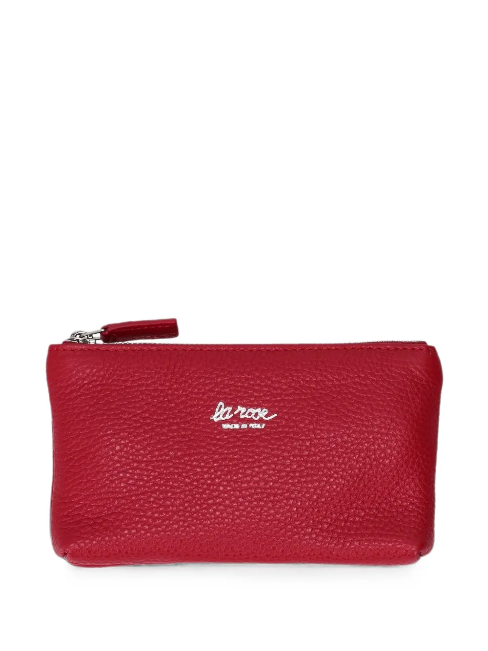 La-Rose Portamonete in pelle con stampa - Rosso