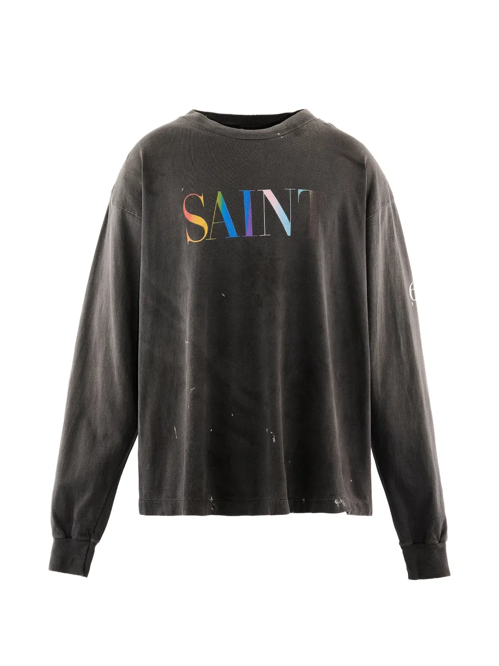 SAINT MXXXXXX SS T-shirt met lange mouwen en logo-print Grijs