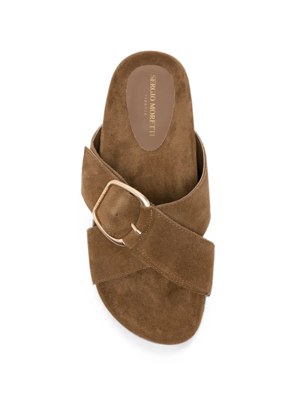 SERGIO MORETTI FIRENZE buckle-fastening crossover-strap sandals Bruin