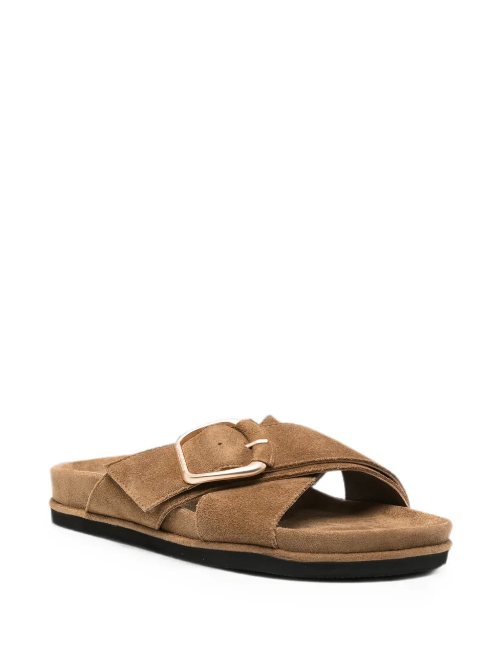 SERGIO MORETTI FIRENZE buckle-fastening crossover-strap sandals Bruin