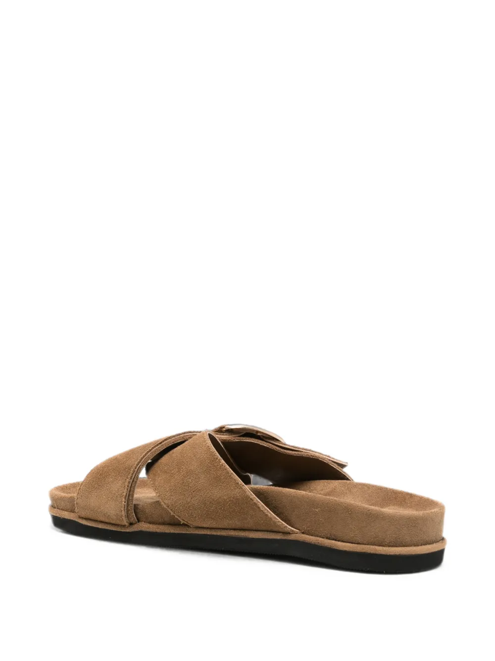 SERGIO MORETTI FIRENZE buckle-fastening crossover-strap sandals Bruin