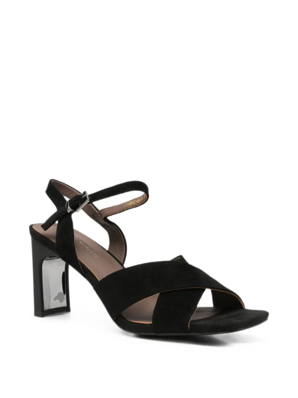 SERGIO MORETTI FIRENZE crossover-strap buckle-fastening sandals Zwart