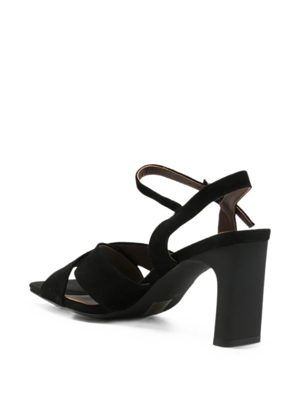 SERGIO MORETTI FIRENZE crossover-strap buckle-fastening sandals Zwart