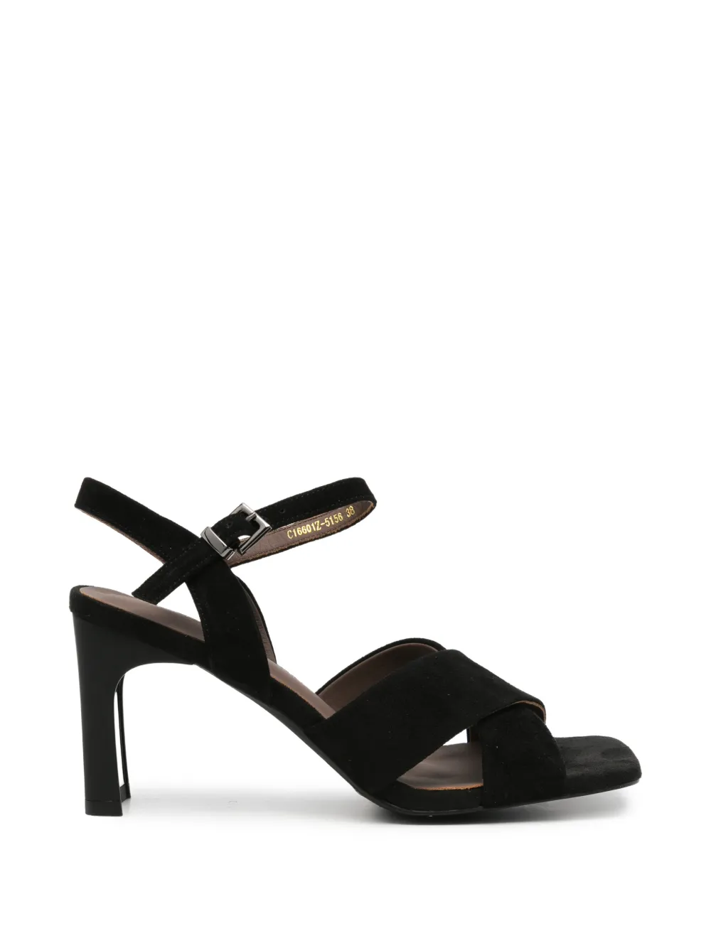 SERGIO MORETTI FIRENZE crossover-strap buckle-fastening sandals - Nero