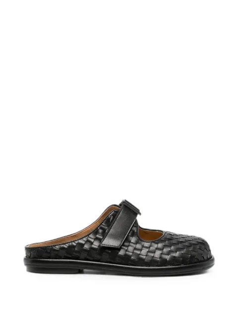 SERGIO MORETTI FIRENZE woven buckle-fastening slippers