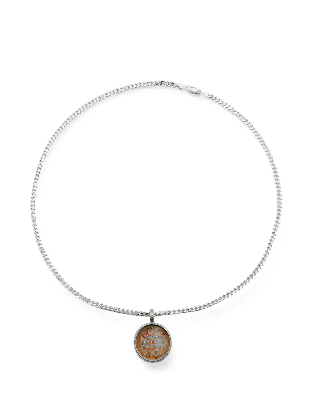 Zamani Jewelry Halskette mit Münzanhänger - Silber
