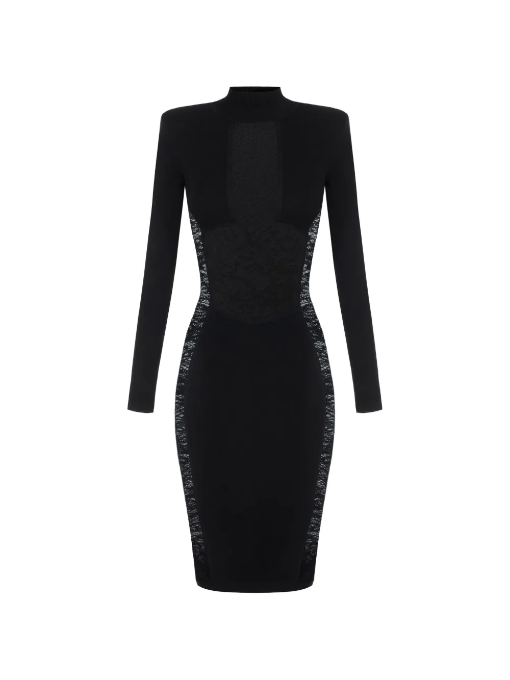 Elisabetta Franchi lace-panelled mesh-insert dress
