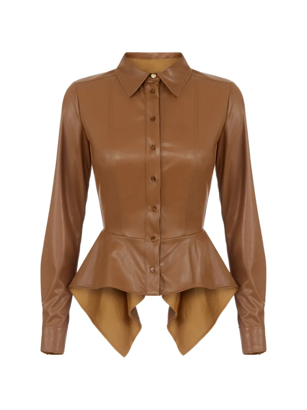 Elisabetta Franchi shirt with peplum - Brown