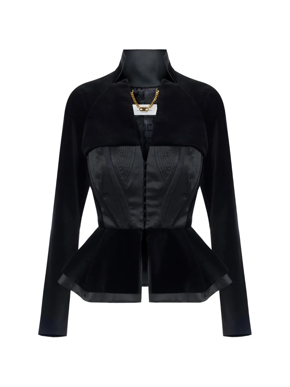 Elisabetta Franchi gazar and velvet jacket