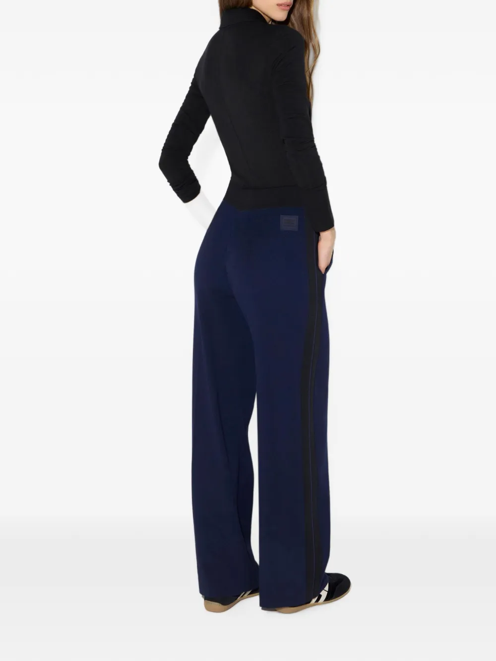 Elisabetta Franchi Lichtgewicht jersey top met rits Zwart