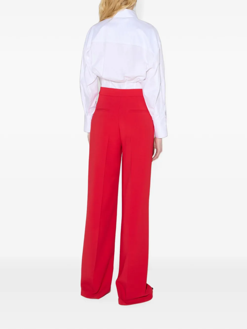Elisabetta Franchi Popeline blouse met strik Wit