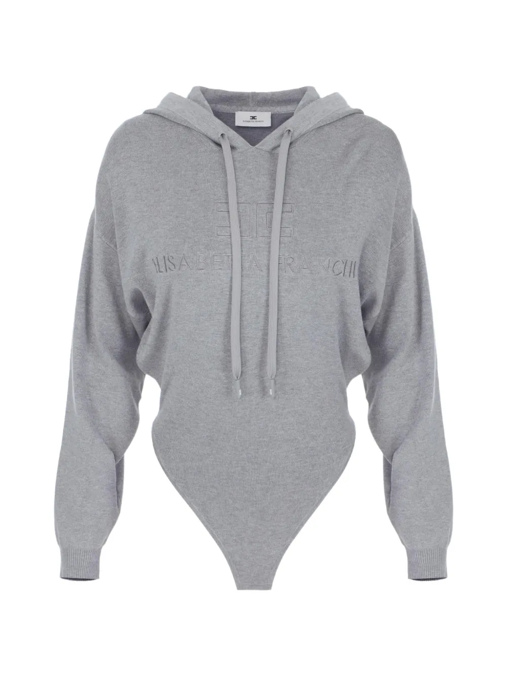 Elisabetta Franchi hooded bodysuit in knit fabric - Grey