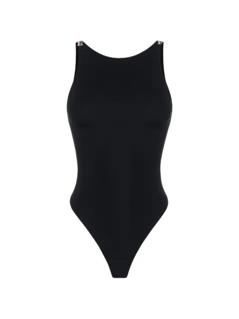 Elisabetta Franchi body en jersey de crêpe avec logos bijoux